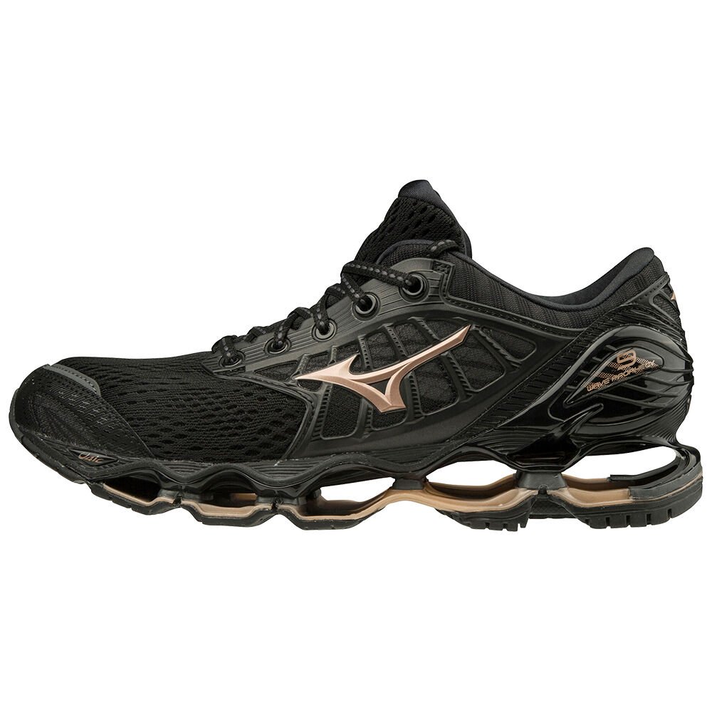 Mizuno Women's Running Shoes Black/Grey Wave Prophecy 9 Shoes - J1GD200051